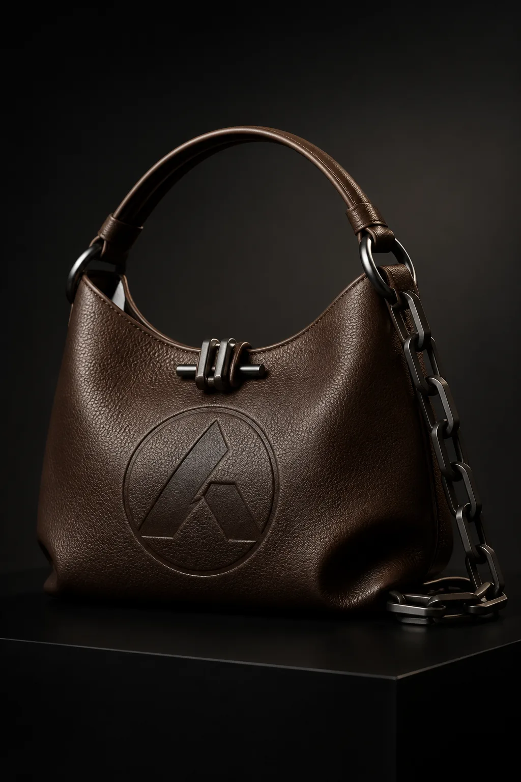 Column — Structured-slouch saddle hobo with a curved crescent body
