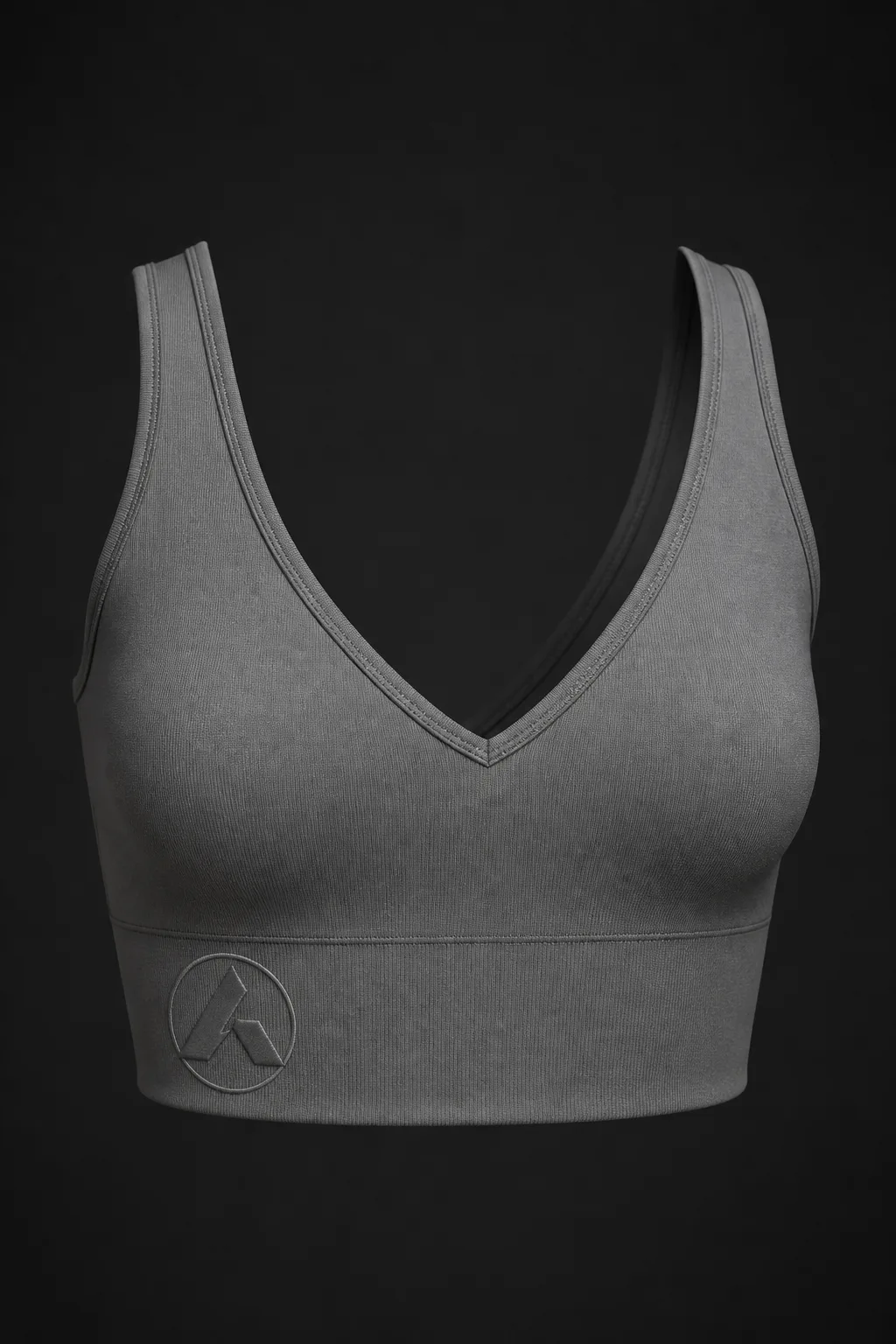 Gusset, V-neck athletic training crop top
