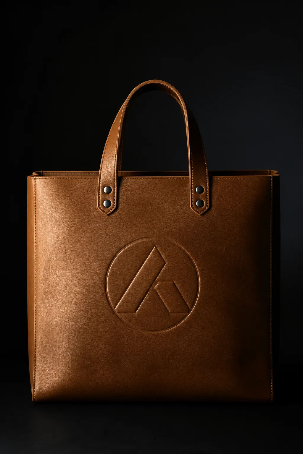 Lintel, Structured tote in Calf with raw-edge canvas